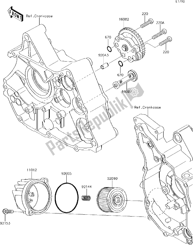 Tutte le parti per il 16 Oil Pump del Kawasaki KLX 110L 2017