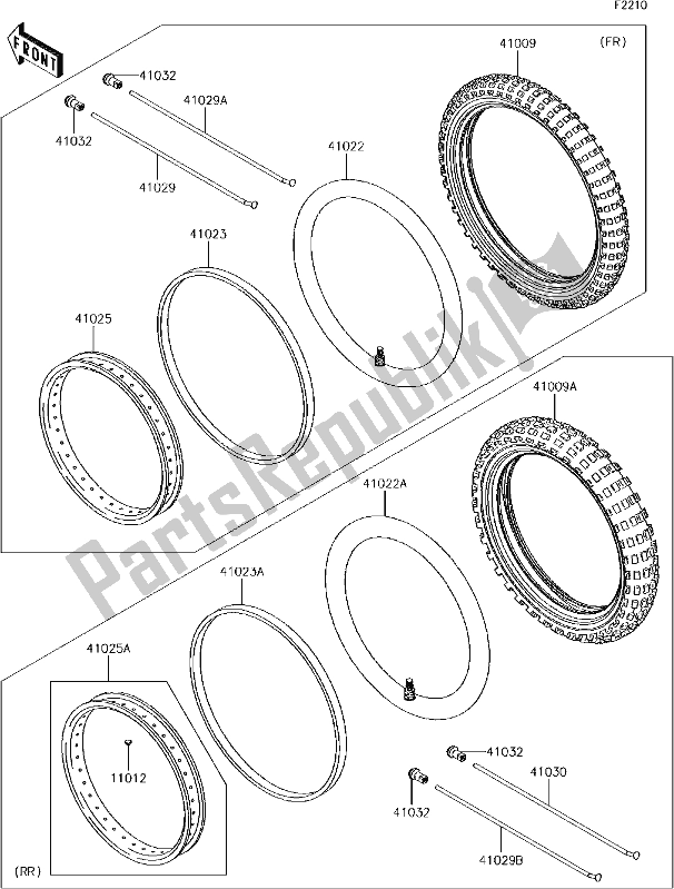 Tutte le parti per il 27 Tires del Kawasaki KLX 110L 2017