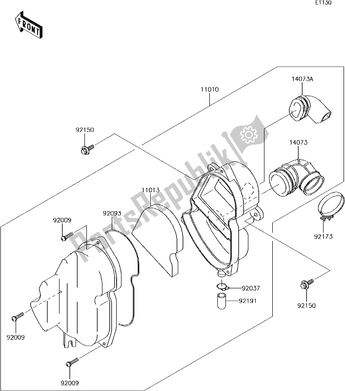 Tutte le parti per il 3 Air Cleaner del Kawasaki KLX 110L 2017