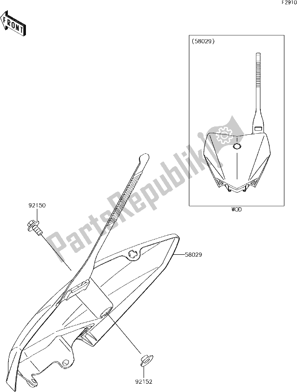 Tutte le parti per il 44 Accessory del Kawasaki KLX 110L 2017