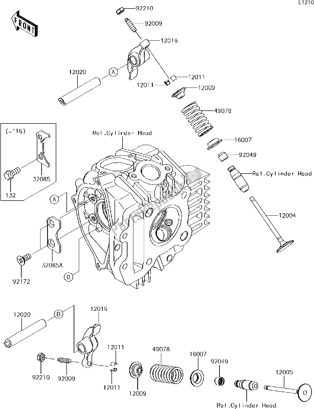 Tutte le parti per il 5 Valve(s) del Kawasaki KLX 110L 2017