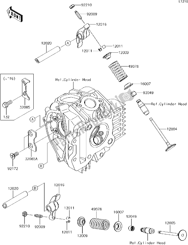 Alle onderdelen voor de 5 Valve(s) van de Kawasaki KLX 110L 2018
