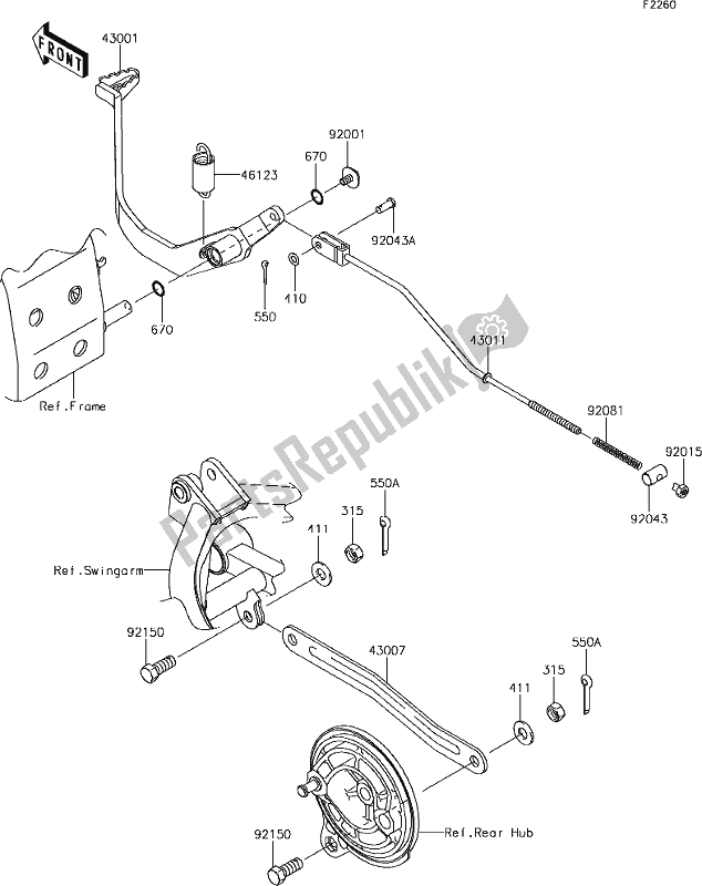 Tutte le parti per il 30 Brake Pedal del Kawasaki KLX 110L 2019