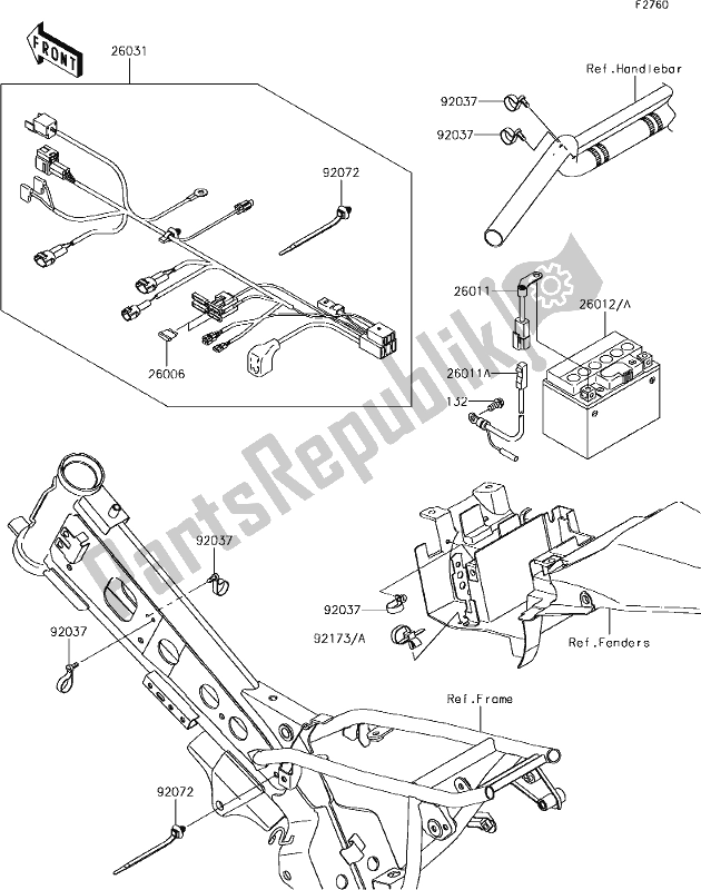 Todas las partes para 37 Chassis Electrical Equipment de Kawasaki KLX 110L 2019