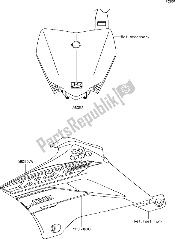 Tutte le parti per il 40 Decals(dff) del Kawasaki KLX 110L 2019