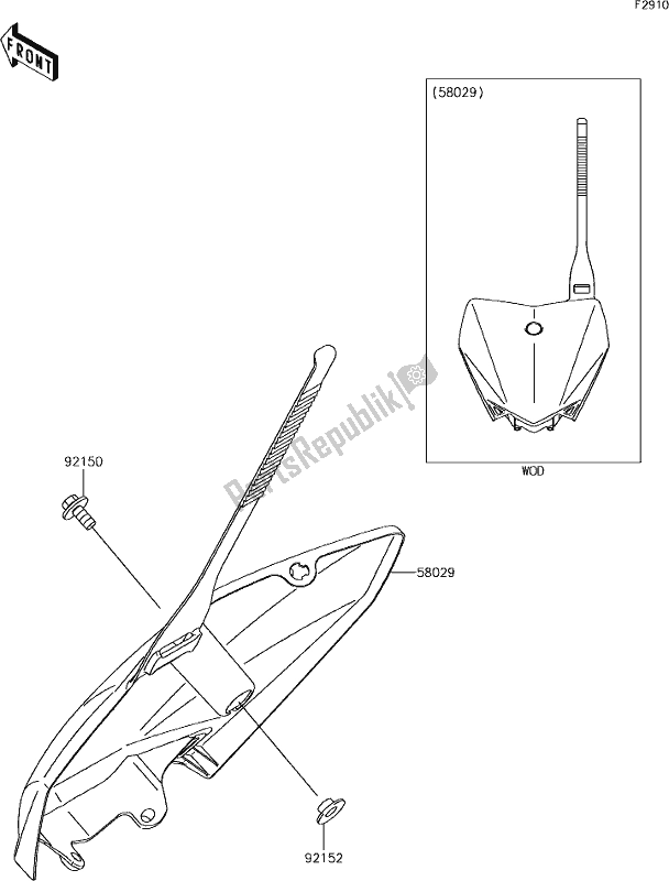 Toutes les pièces pour le 45 Accessory du Kawasaki KLX 110L 2019