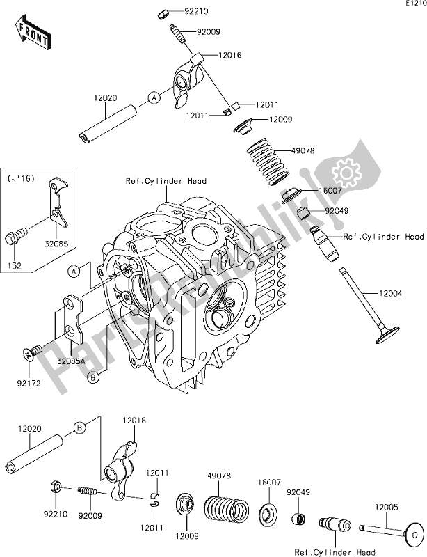 Alle onderdelen voor de 5 Valve(s) van de Kawasaki KLX 110L 2019