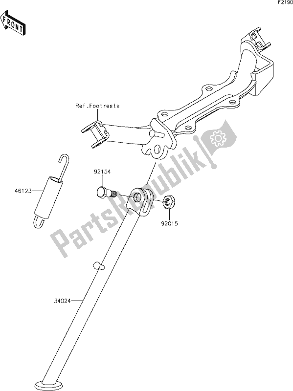 Todas as partes de 26 Stand(s) do Kawasaki KLX 110L 2020