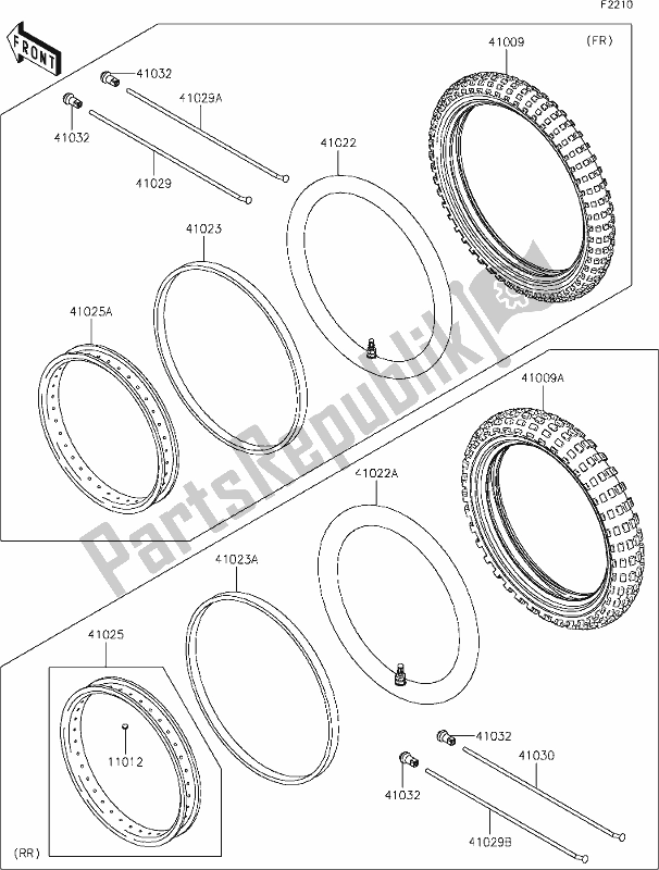 Wszystkie części do 27 Tires Kawasaki KLX 110L 2020