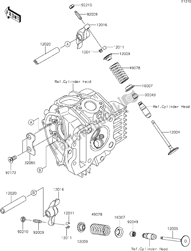 All parts for the 5 Valve(s) of the Kawasaki KLX 110L 2020