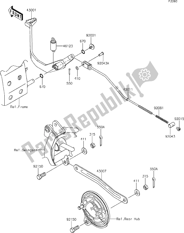 Todas las partes para 30 Brake Pedal de Kawasaki KLX 110L 2021