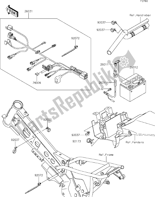 Todas las partes para 37 Chassis Electrical Equipment de Kawasaki KLX 110L 2021