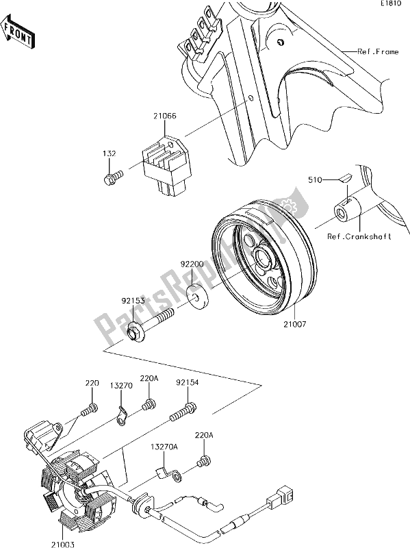 Tutte le parti per il 16 Generator del Kawasaki KLX 140 2017