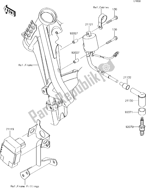 All parts for the 17 Ignition System of the Kawasaki KLX 140 2017