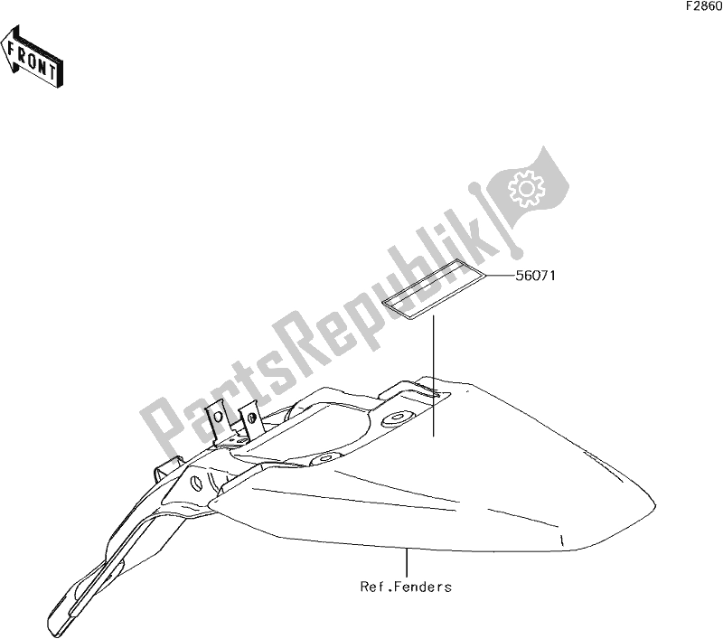 All parts for the 42 Labels of the Kawasaki KLX 140 2018