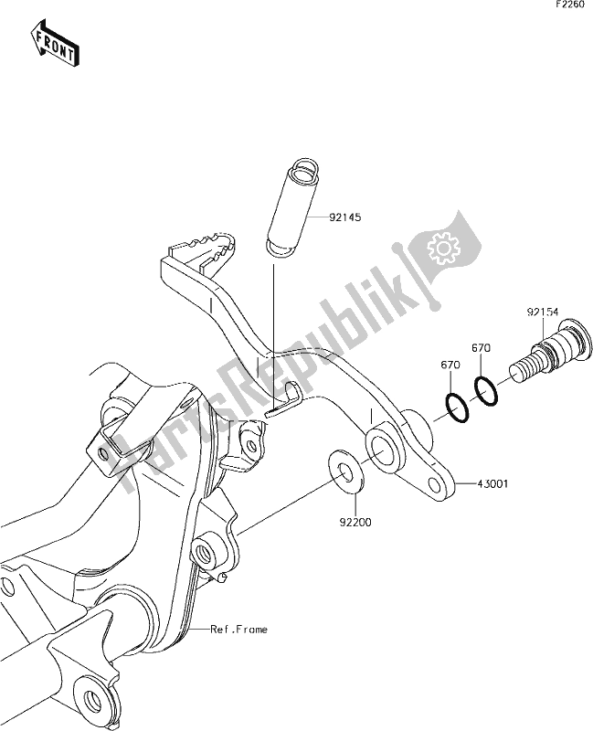 Tutte le parti per il 29 Brake Pedal del Kawasaki KLX 140 2019