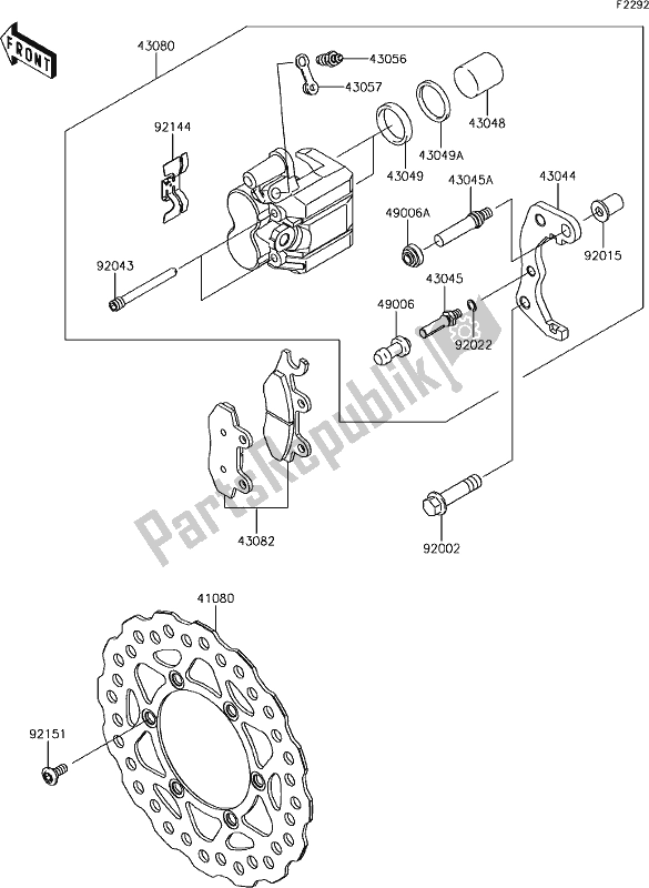 Tutte le parti per il 31 Front Brake del Kawasaki KLX 140 2019