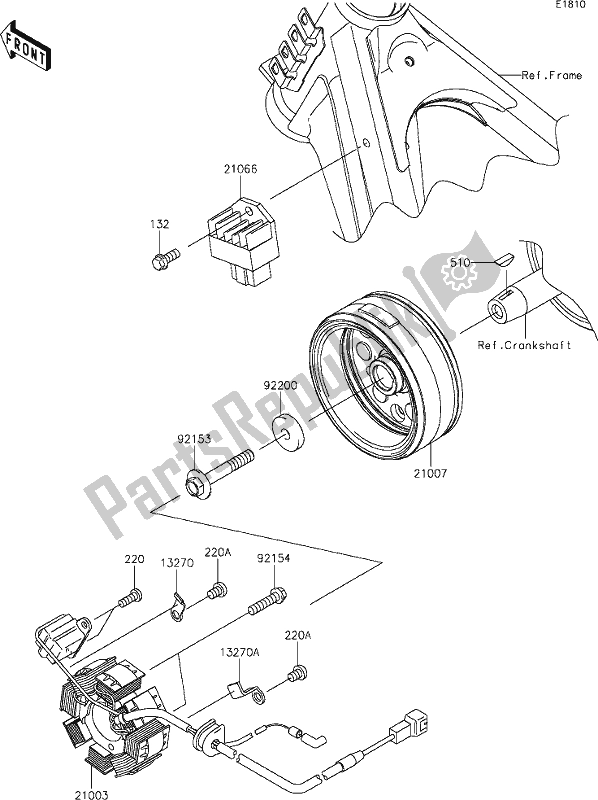 Tutte le parti per il 16 Generator del Kawasaki KLX 140 2020