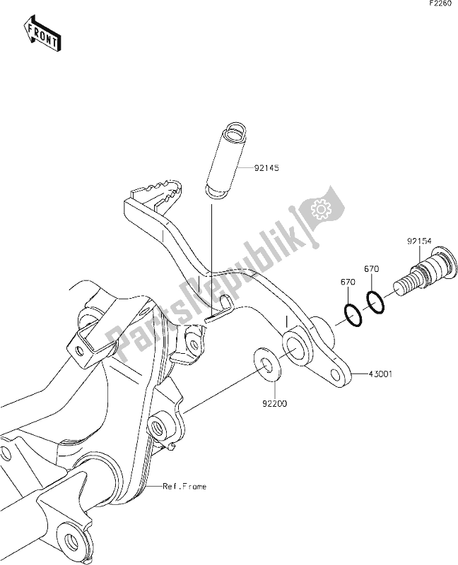 Alle onderdelen voor de 29 Brake Pedal van de Kawasaki KLX 140 2020