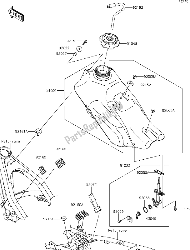 Alle onderdelen voor de 36 Fuel Tank van de Kawasaki KLX 140 2020