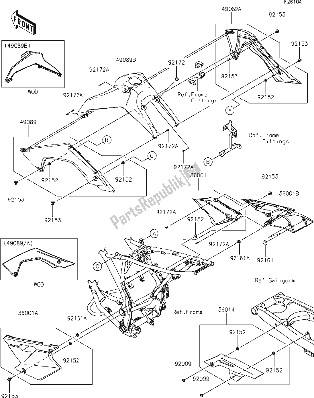 All parts for the 40 Side Covers/chain Cover(akf/alf) of the Kawasaki KLX 140 2020