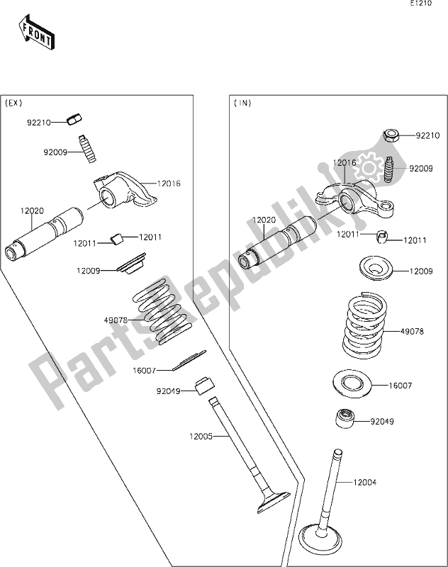 Tutte le parti per il 5 Valve(s) del Kawasaki KLX 140 2020