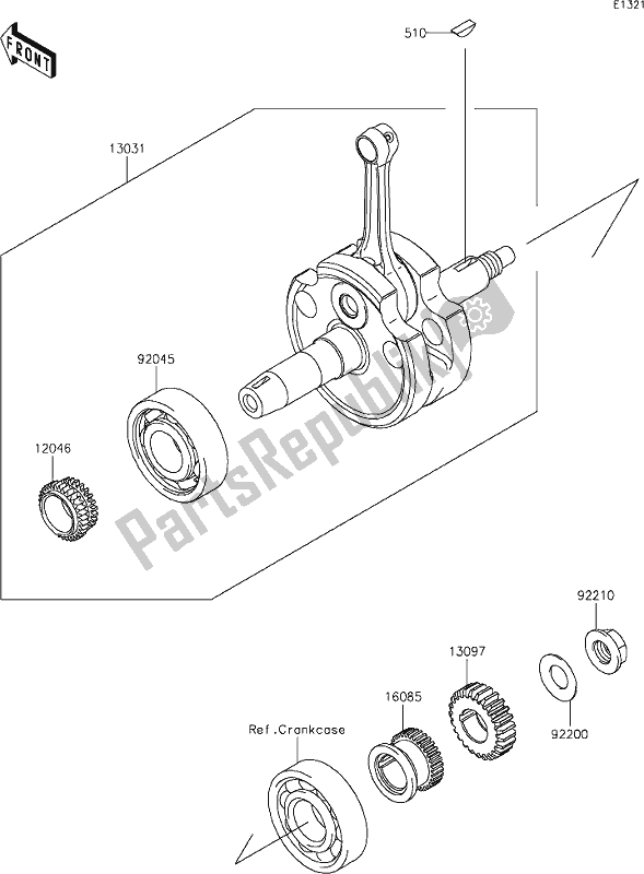 Todas las partes para 7 Crankshaft de Kawasaki KLX 140 2020