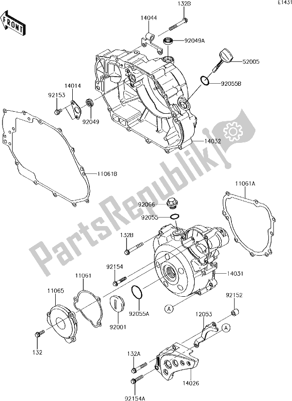All parts for the 13 Engine Cover(s) of the Kawasaki KLX 140L 2017