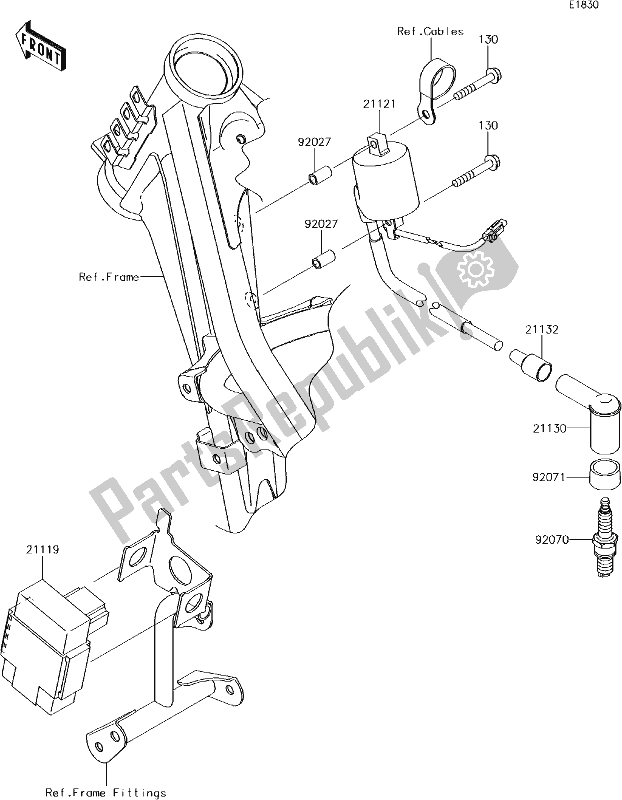 All parts for the 17 Ignition System of the Kawasaki KLX 140L 2017
