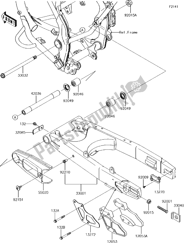 Tutte le parti per il 21 Swingarm del Kawasaki KLX 140L 2017