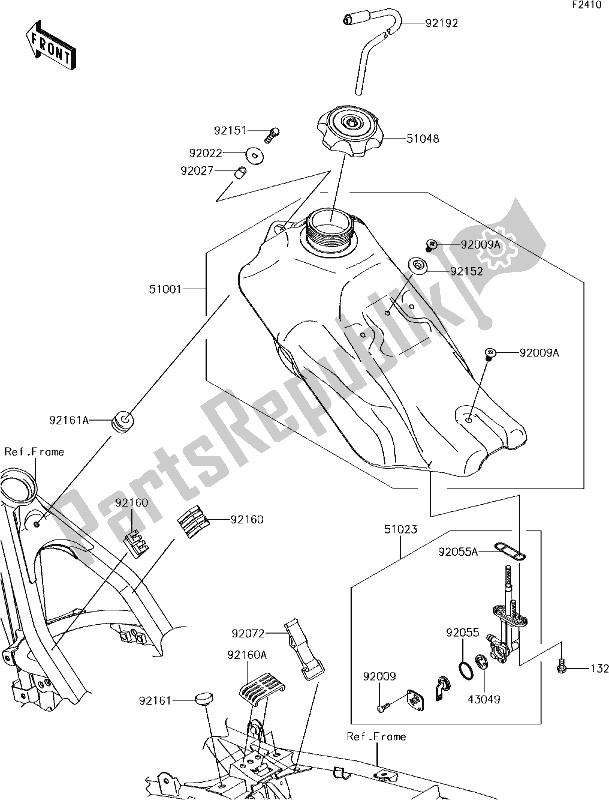 Wszystkie części do 36 Fuel Tank Kawasaki KLX 140L 2017