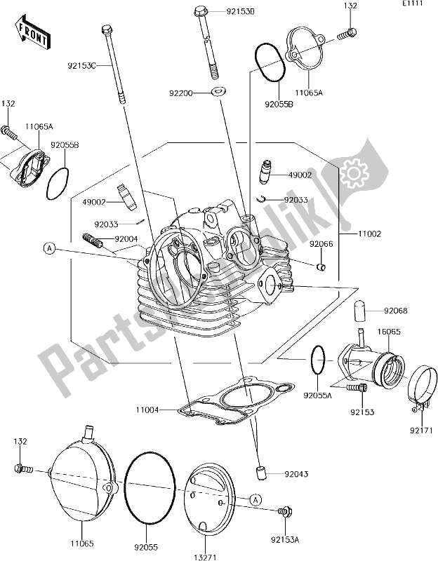 Toutes les pièces pour le 1 Cylinder Head du Kawasaki KLX 140L 2018