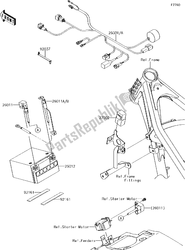 All parts for the 40 Chassis Electrical Equipment of the Kawasaki KLX 140L 2018