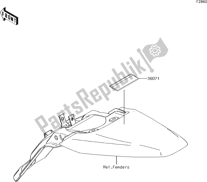 All parts for the 42 Labels of the Kawasaki KLX 140L 2018