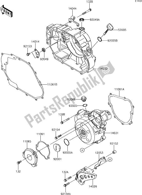 Tutte le parti per il 13 Engine Cover(s) del Kawasaki KLX 140L 2019