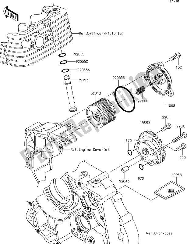 Tutte le parti per il 15 Oil Pump del Kawasaki KLX 140L 2019