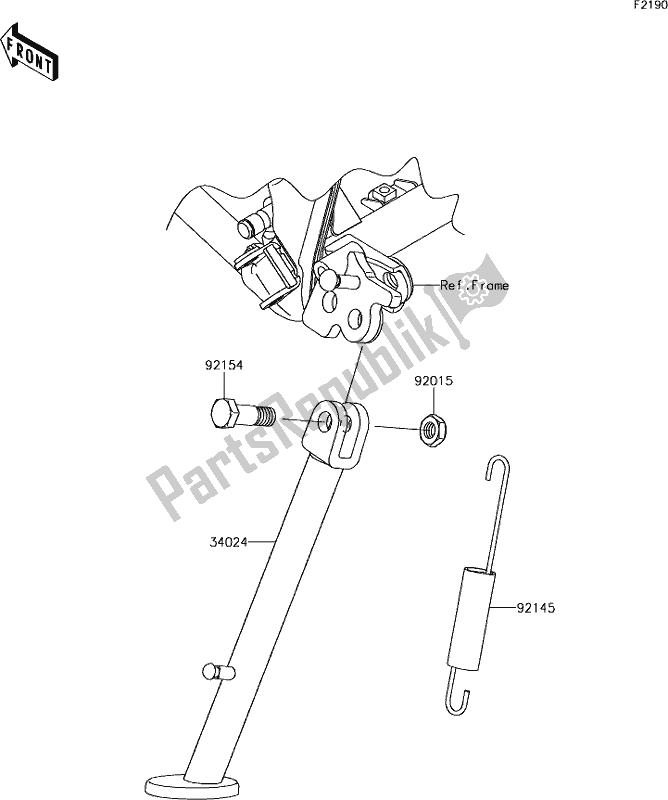 Tutte le parti per il 25 Stand(s) del Kawasaki KLX 140L 2019