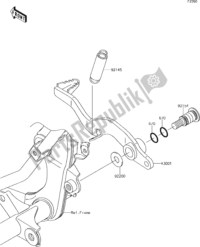 Tutte le parti per il 29 Brake Pedal del Kawasaki KLX 140L 2019