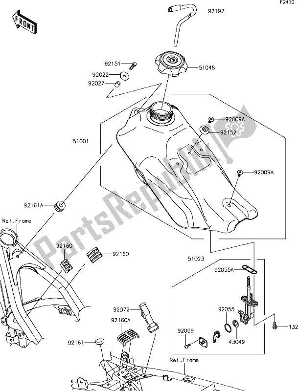 Tutte le parti per il 36 Fuel Tank del Kawasaki KLX 140L 2019