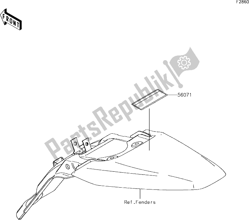 Tutte le parti per il 43 Labels del Kawasaki KLX 140L 2019