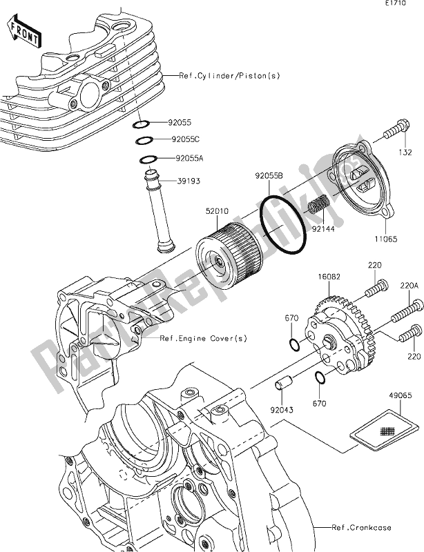 Tutte le parti per il 15 Oil Pump del Kawasaki KLX 140L 2020