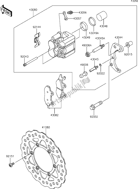 Toutes les pièces pour le 31 Front Brake du Kawasaki KLX 140L 2020