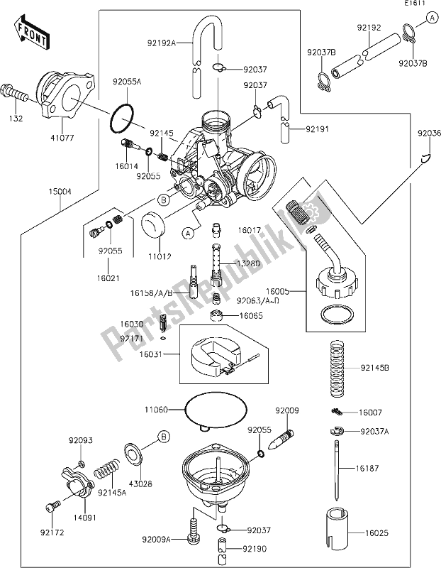 Todas las partes para 14-1carburetor de Kawasaki KLX 140L 2021