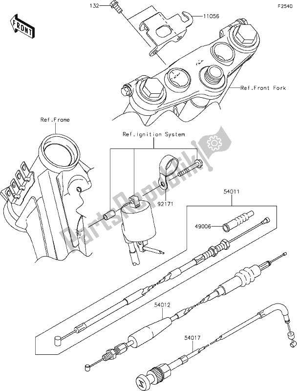 Toutes les pièces pour le 38 Cables du Kawasaki KLX 140L 2021