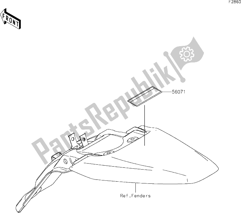 All parts for the 42 Labels of the Kawasaki KLX 140L 2021