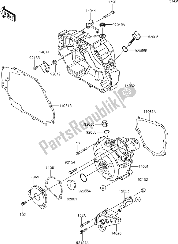 All parts for the 13 Engine Cover(s) of the Kawasaki KLX 140R 2021