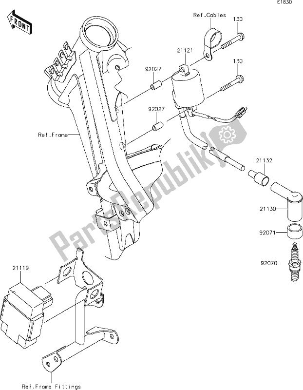 Toutes les pièces pour le 17 Ignition System du Kawasaki KLX 140R 2021