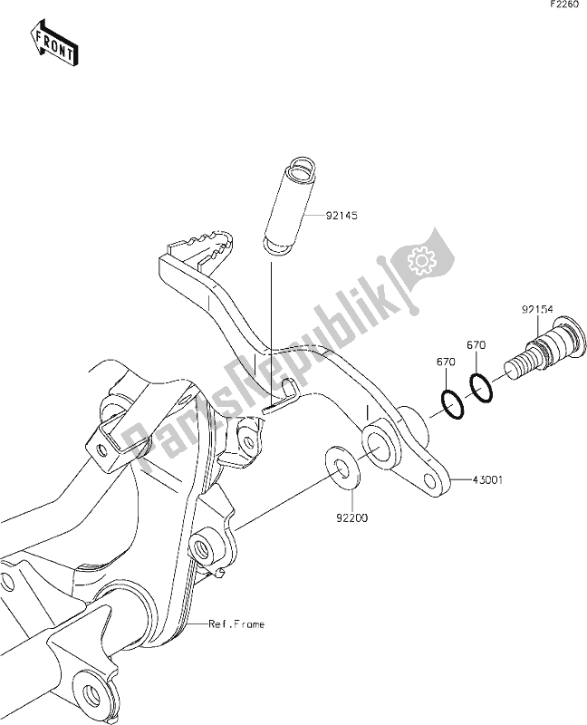 Alle onderdelen voor de 29 Brake Pedal van de Kawasaki KLX 140R 2021