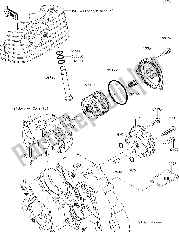 Alle onderdelen voor de 16 Oil Pump van de Kawasaki KLX 150 BF 2017