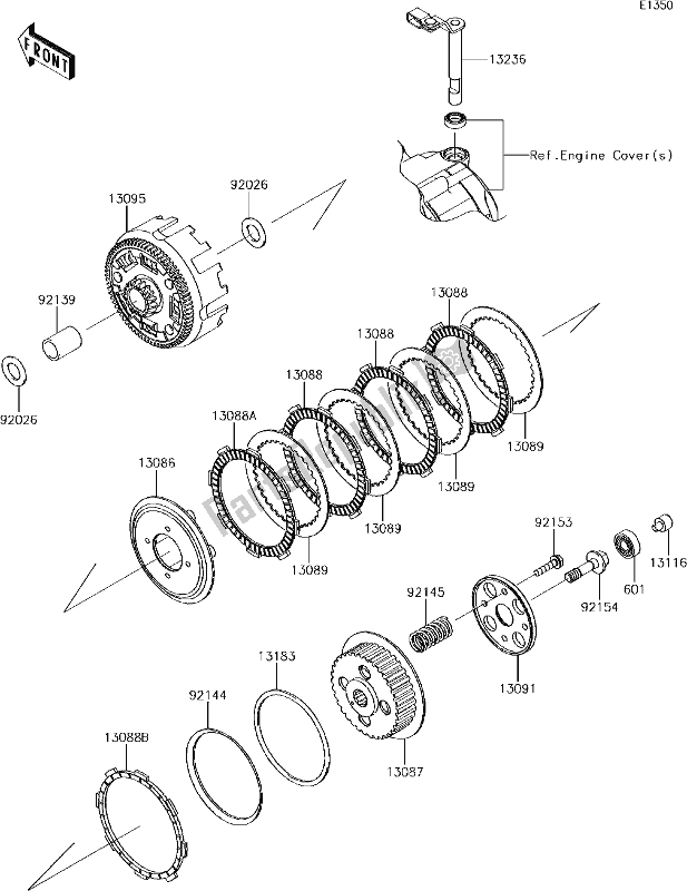 All parts for the 9 Clutch of the Kawasaki KLX 150 BF 2017